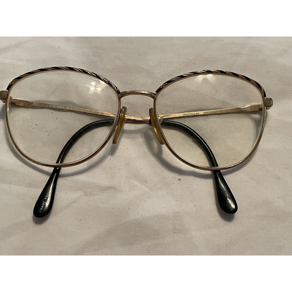 Vintage Balmain Paris 2 Eyeglasses‎ Gold Full Rim Zyloware 021 53[]17-140 France
